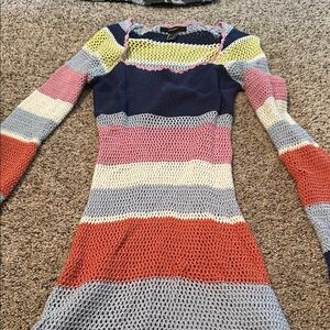 Colorful Striped Knit Dress forever 21 small